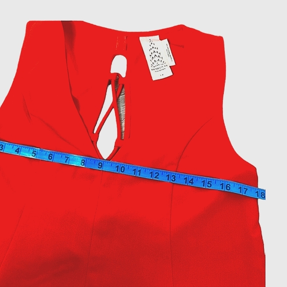 Free People Women Andrea Tie-back Tank Top Sz SM Holiday Red Vneck Sleeveless - Picture 12 of 16